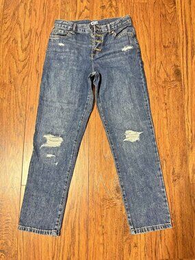 Sugar & Jade Sz 12 Girls Broadway Wash Button Fly Jeans Youth Distressed U10q